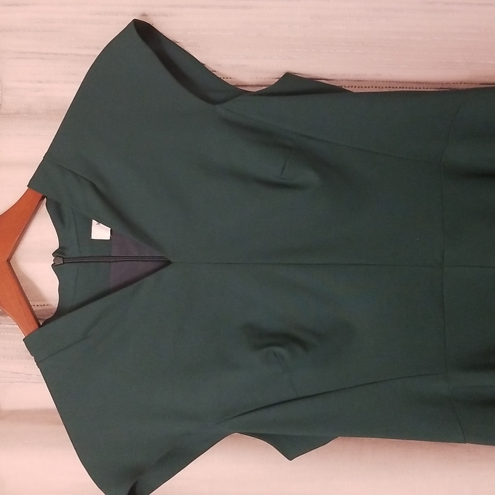 Dark Green MM Lafleur fit and flare dress
